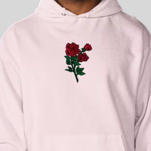 Rose Pullover Hoodie, Men's Women's and Kid's. Unisex.